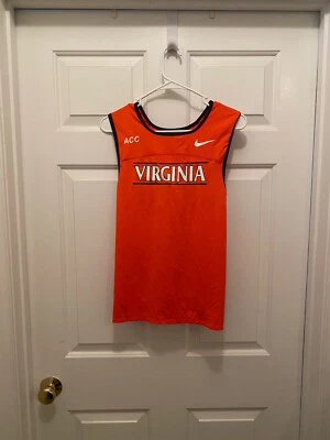 Virginia UVA Cavaliers Women's Track Team Issued Nike Orange Tank Top Large (2) - Image 1 of 2