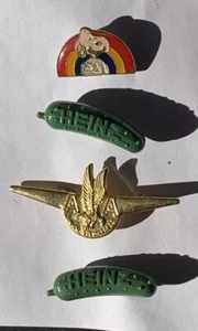 Vtg Cracker Jacks Pins Heinz Pickle, Snoopy, Airlines Pin FREE SHIPPING - Picture 1 of 7