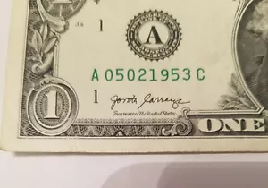 One Dollar Bill Note Birthday Serial Number 05021953 (May 02, 1953) 2017 Series - Picture 1 of 5