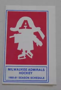 Milwaukee Admirals AHL pocket schedule 1980-1981 - Picture 1 of 1