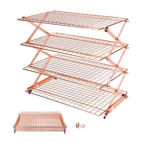 2/3/4tier Collapsible Cooling Rack With Adjustable 3 Setting Design Stackable Co - Picture 1 of 8