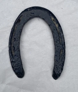 Antique Farm Primitive Small Rusty Metal Horseshoe 4” Lucky Vintage - Picture 1 of 4