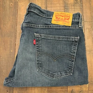 Levi's 559 Relaxed Straight Fit Denim Jeans Mens 37x29 Whiskered Dark Wash - Picture 1 of 14