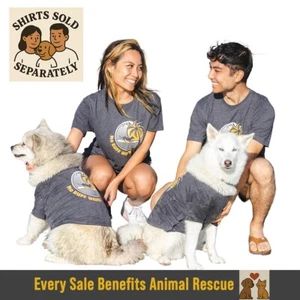 Passende Surfshirts für Hunde und Besitzer Bio Baumwolle Hundemama Hund Papa Geschenk grau - Bild 1 von 31