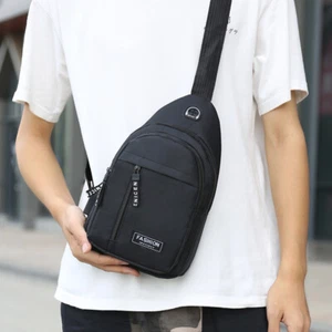 Men Women Sling Bag Chest Fanny Packs Cross Body Travel Sports Shoulder Backpack - Picture 1 of 13