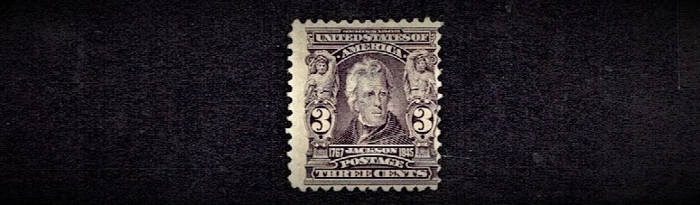 1902-3 U.S. CLASSIC Regular Issue 3c Brt Violet Jackson Sc#302 M/H/OG  Beauty!^ - Image 1 of 1