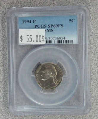 1994-P SMS Jefferson Nickel PCGS MS69FS (954) - Image 1 of 2