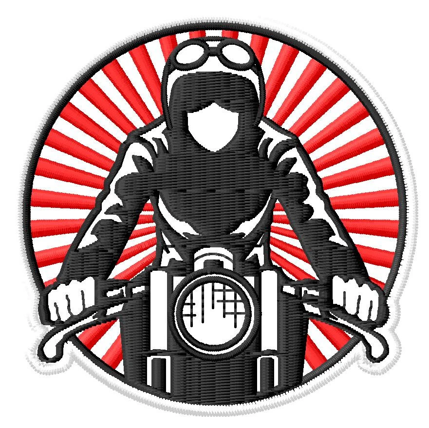 Parche parche parche de parche iron-on motociclista clásico japonés - Imagen 1 de 1