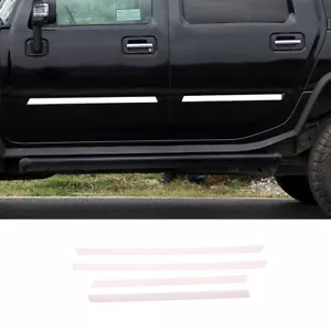 For 2003-2009 Hummer H2 Cladding Accent Body Side Molding Trim Insert Chrome 4Pc - Picture 1 of 10