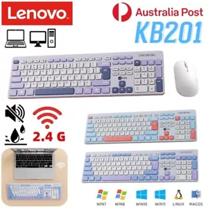 Lenovo Lecoo Wireless Keyboard KB201 Gaming Keypad Mouse Set Windows PC 2.4GHZ - Picture 1 of 14