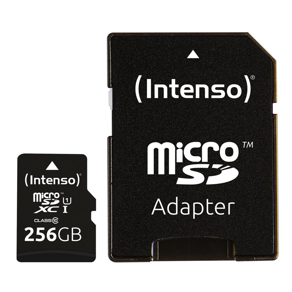 Intenso Micro SDXC Karte 256GB Speicherkarte UHS-I Premium 90MB/s Class 10 bulk - Bild 1 von 1