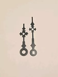 Lancette orologio nere modello maltese 2-1/8" nuove - fai da te - set singolo - Foto 1 di 2