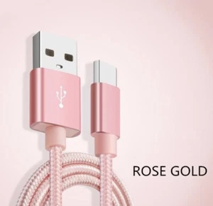 LOT 3-Pack Type-C Nylon Braided Data Sync Charging Cord USB-C Fast Charger - Picture 1 of 15