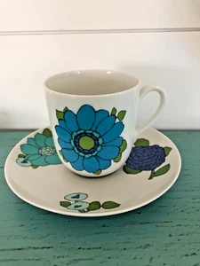 Set Dischi Vintage Retro Cup Flower Power Suisse Svizzera Logo Ape Svizzero WOW! - Foto 1 di 2
