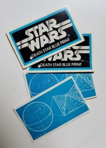 Star Wars Escape Estrella de la Muerte - 4 tarjetas impresas azules Estrella de la Muerte - 1977 repuesto - Imagen 1 de 1