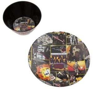 DISNEY STORE Star Wars Plato y Cuenco Force Awakens Vajilla Nuevo Coleccionable - Imagen 1 de 8
