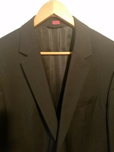 Chaqueta blazer/abrigo negra 100 % lana virgen Hugo Boss 42R para hombre - Imagen 1 de 12