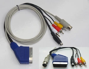 Commodore C64/C128 Kabel universal 3in1 Scart / S-Video / RCA (cinch) 1,5 Meter - Bild 1 von 2