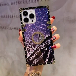 For Various Phone Leopard Print Case +Ring Holder Shockproof Cover Stand Classic - Picture 1 of 17