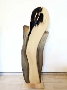 Kunst Große Deko Skulptur Statue Baumstamm Holz Robinie Unikat Handmade 1,17m - Bild 1 von 7