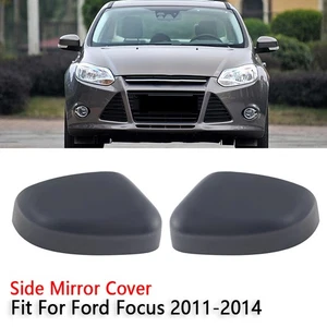 2pc Rear View Mirror Cover Cap Housing Matte Black For Ford Focus 2012 2013 2014 - Picture 1 of 8