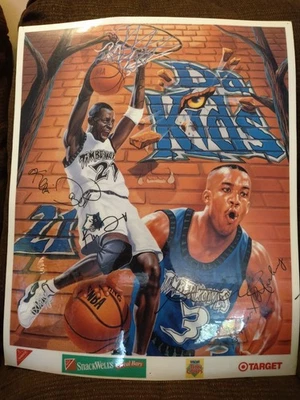 RARE Kevin Garnett Stephon Marbury Signed Autographed "Da Kids" 20x24 Poster - Image 1 of 3