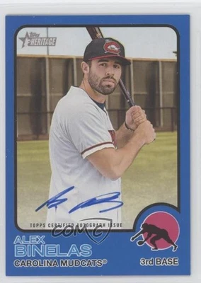 2022 Heritage Minor League Edition Real One Blue Border /99 Alex Binelas Auto - Image 1 of 2