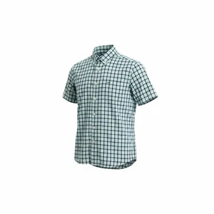 Herren CREMIEUX COLLECTION Kurzarm Hemd mit Knopfleiste grün blau kariert Freizeit L - Bild 1 von 11