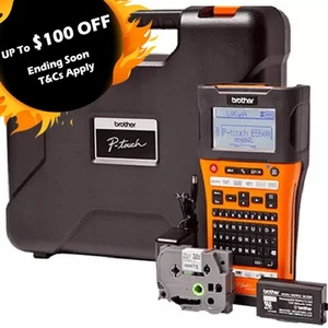 Brother PT-E550WVP Portable Wireless Thermal PC Labeller Maker+Auto Cutter 30mm - Picture 1 of 3