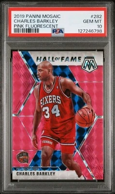2019 Mosaic #282 PINK FLUORESCENT Prizm 06/10 PSA 10 🏀POP 2🏀 Charles Barkley - Image 1 of 2