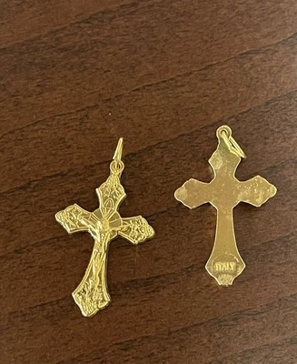 Crucifix | Rosary Making Parts | Gold Plated - Image 1 of 2