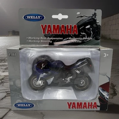 Welly Yamaha 2008 YZF-R1 1:18 Die Cast Motorcycle Bike Model New Sealed Toy - Image 1 of 4