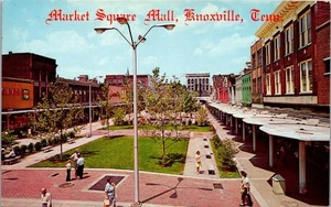 Vintage Knoxville Tennessee TN Postcard The Market Square Mall Bird's Eye c1968 - Picture 1 of 3