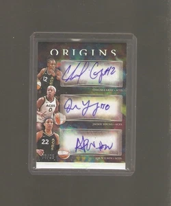 aja wilson 2024 orígenes wnba tri autógrafo,,aja wilson,,gris, joven, 12 en fila - Imagen 1 de 2