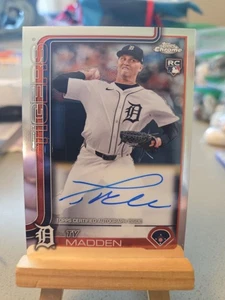 2025 Topps Chrome TY MADDEN RC AUTO #RA-TM Detroit Tigers Rookie Auto - Picture 1 of 2