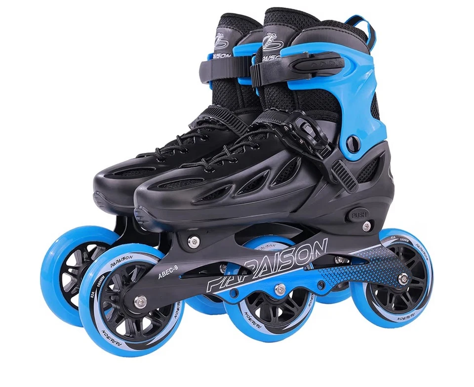  🛼 Patins em linha ajustáveis adultos PAPAISON para homens mulheres com 3 rodas de 100 mm - Imagem 1 de 4
