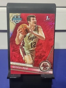 Quinten Post 2023-24 Bowman University Chrome Red Refractor 5/5 #14 Warriors - Bild 1 von 2