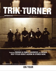 Póster promocional de la gira de conciertos Trik Turner Group Band 2002 22 x 18 - Imagen 1 de 7