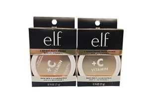2 Pack e.l.f. C Brightening Putty Primer 0.74 oz Smooths Minimizes Pores New - Picture 1 of 1