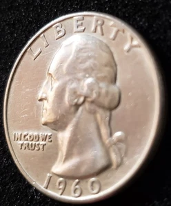 1960 D Washington Quarter #330052 Actual Pic - Bild 1 von 3