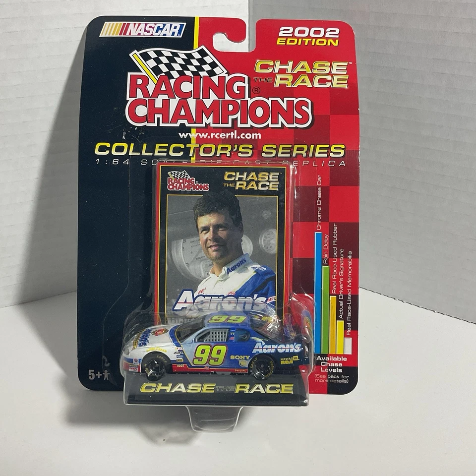 Tarjeta de conductor diecast NASCAR 2002 Racing Champions Michael Waltrip #99 Aarons 1/64 Foto 1 de 1