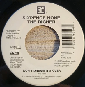 Sixpence None The Richer "Don't Dream It's Over / Kiss Me" strong VG+ - Bild 1 von 3