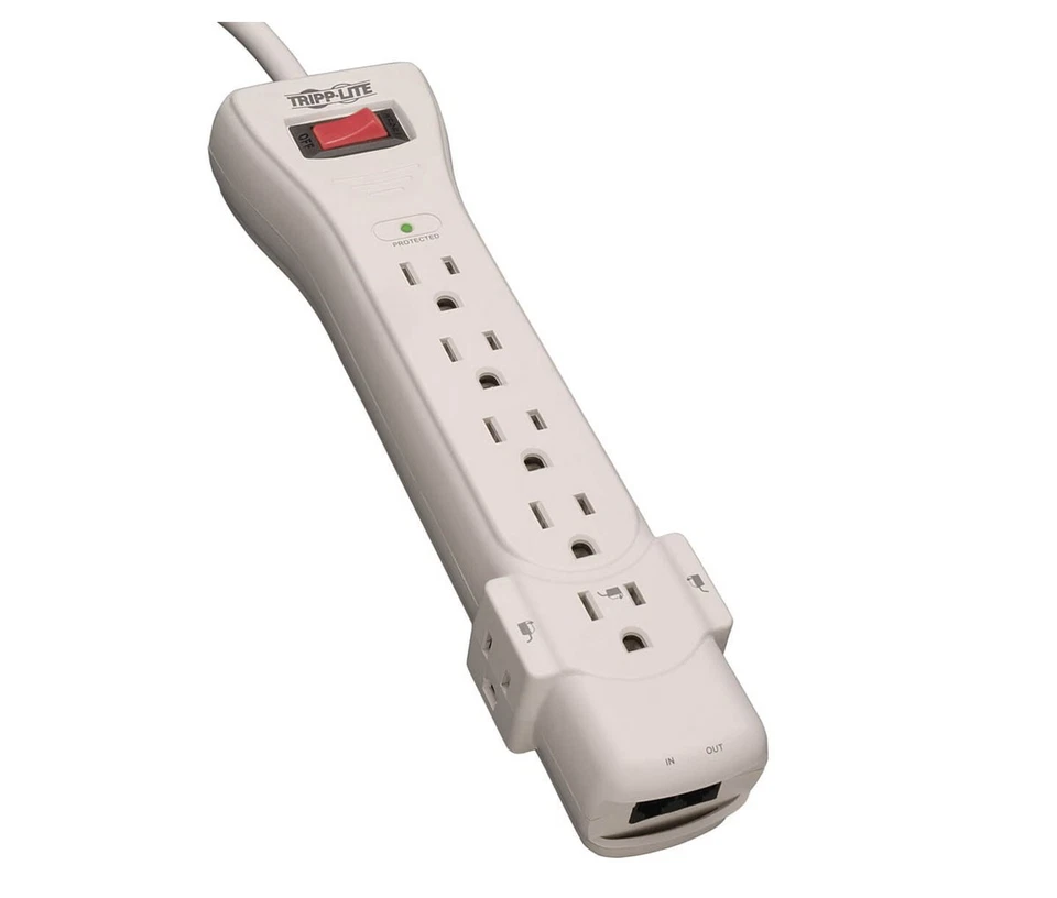 TRIPP LITE Protect It! SUPER6TEL 7-Outlets Surge Suppressor - 1.80 kVA - 1080 J - Image 1 of 1