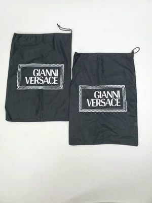 Par de bolsas antipolvo vintage años 80 Gianni Versace con cuerda Italia Foto 1 de 4