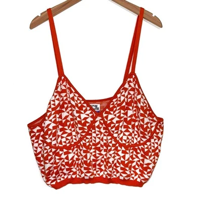 Camiseta sin mangas recortada suéter geométrico naranja Future Collective X Target talla 3X Foto 1 de 4