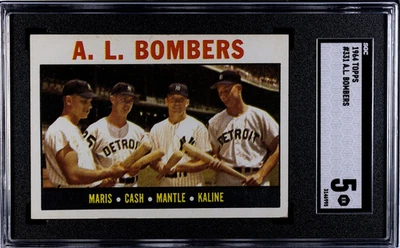 1964 Topps бейсбол A. L. бомбардировщики # 331 SGC 5 EX Бесплатная доставка! - Изображение 1 из 2