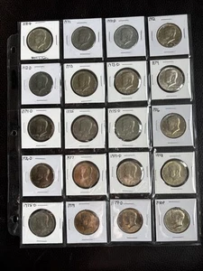 1970-2024 Uncirculated Kennedy Half Dollars 109 Coins. Philadelphia And Denver! - Picture 1 of 24