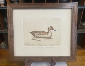 Mike Stidham Drake Pintail Duck Decoy incisione incorniciata stampa artistica cabina di caccia - Foto 1 di 5