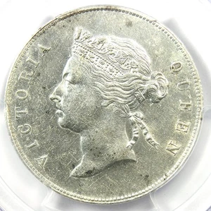 1891 China Hong Kong Victoria 50 Cents Half Dollar Coin 50C - PCGS AU Details - Picture 1 of 6