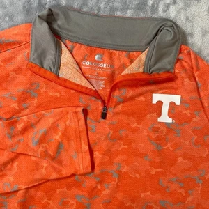 Tennessee Volunteers Camo Pullover Jacket Mens L 1/4 Zip NCAA Football Colosseum - Picture 1 of 7